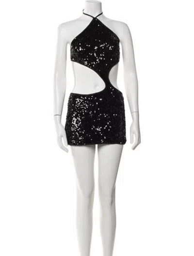 Pre-owned I.am.gia V-neck Mini Dress In White