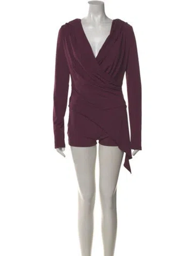 Pre-owned I.am.gia V-neck Romper W/ Tags In Purple