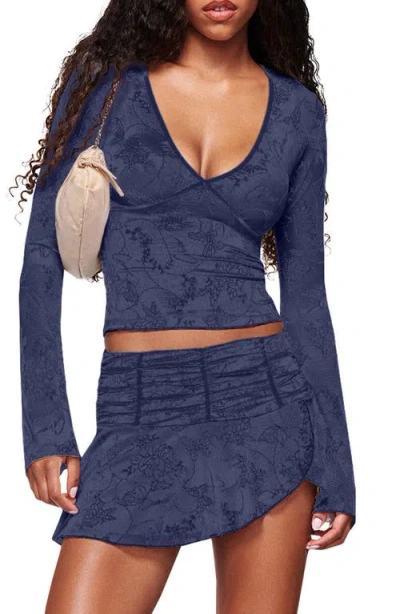 I.am.gia Yvette Long Sleeve Top In Blue