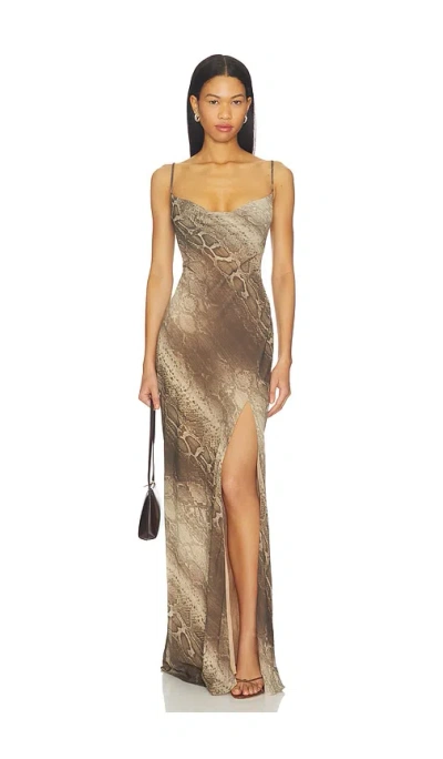 I.am.gia Zita Lined Dress In Brown