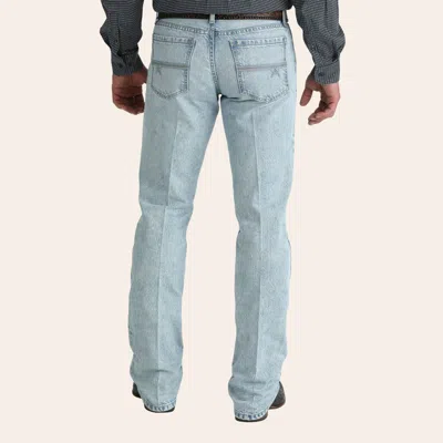 Ian Cinch Men's  Light Stonewash Slim Bootcut Jeans In Blue