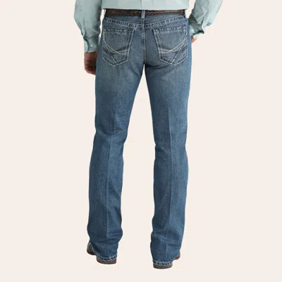 Ian Cinch Men's  Medium Stonewash Slim Bootcut Jeans In Blue