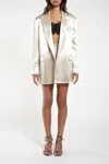 Ianua Hillary Blazer In Greige In Silver