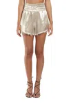 Ianua Marylin Short In Greige In Gold