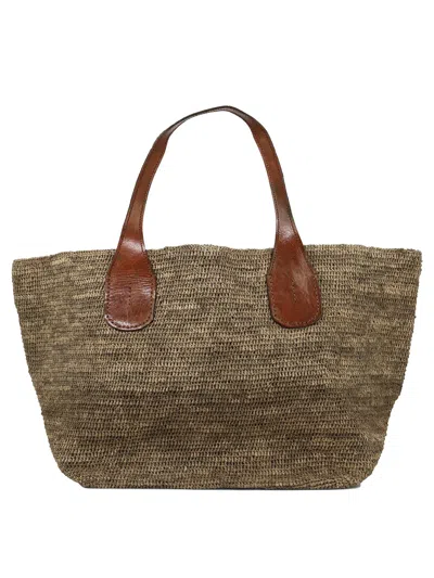 Ibeliev Brown Raffia Handbag