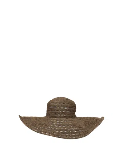 Ibeliev Brown Raffia Hat