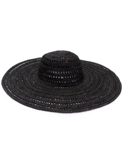 Ibeliev Large Drilled Hat In Black