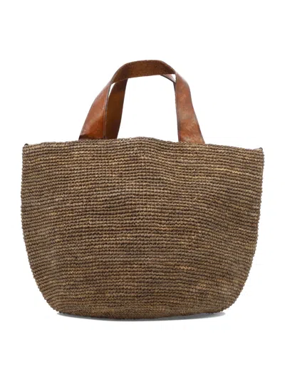 Ibeliev Mirozy Brown Raffia Handbag