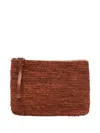 Ibeliv Ampy Raffia Clutch In 褐色