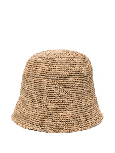 Ibeliv Andao Raffia Bucket Hat In Neutral