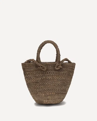 Ibeliv Arona Raffia Bucket Bag In Brown