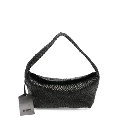 Ibeliv Aura Woven-leather Tote Bag In Black