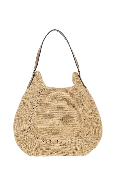Ibeliv Beige Meva Raffia Bag In Multi