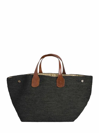 Ibeliv Black Rio Beach Bag In Green