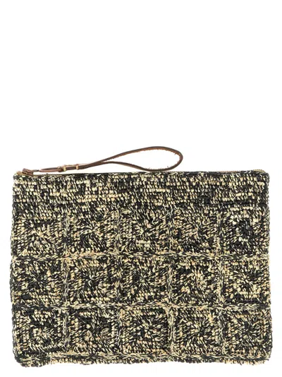 IBELIV BLACK/BEIGE TANALA CLUTCH
