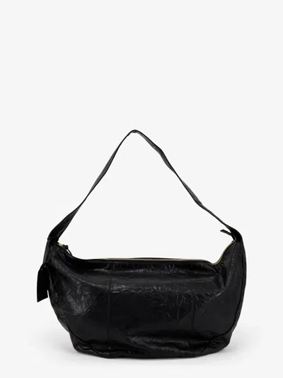 Ibeliv Clip Vegetable-tanned Leather Crossbody Bag In Black