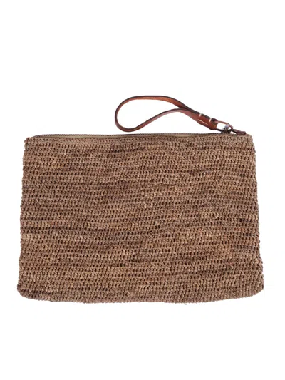 Ibeliv Zipped Clutch Bag In Brown