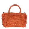 Ibeliv Cocktail Raffia Tote Bag In Orange