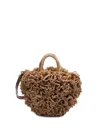 Ibeliv Natural Raffia Coral Bag In Beige
