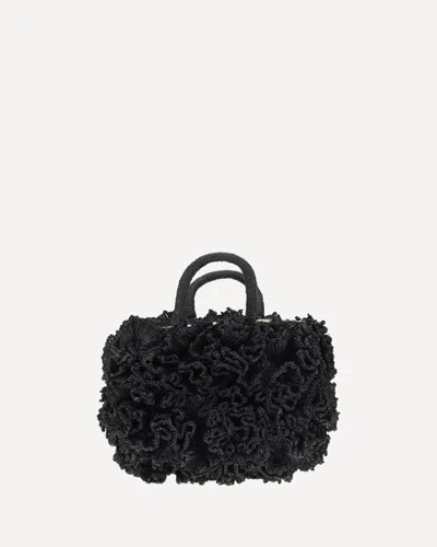 Ibeliv Coral Raffia Handbag In Black