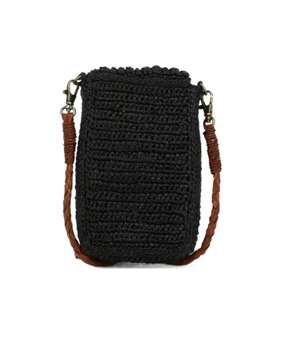 Ibeliv Crochet Mobile Phone Bag In Black
