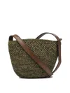 Ibeliv Woven Shoulder Bag In Green