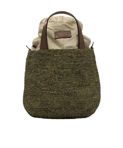 Ibeliv Double Handle Shoulder Bag In Green