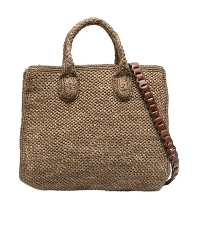 Ibeliv Double Handle Shoulder Bag In Brown