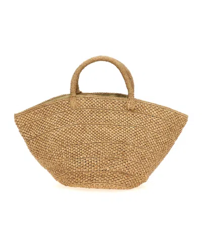 Ibeliv Ela Woven Top Handle Bag In Nude