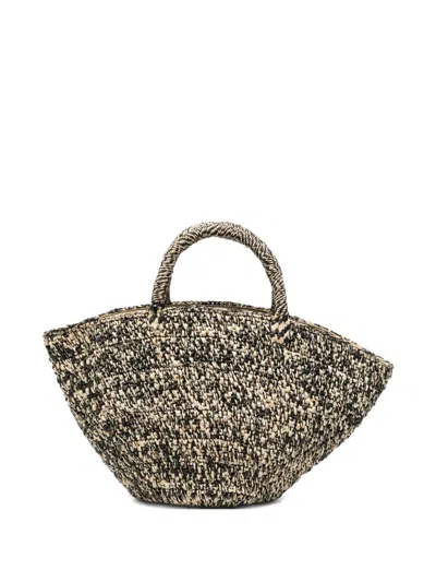 Ibeliv Ela Woven Top Handle Tote Bag In Black