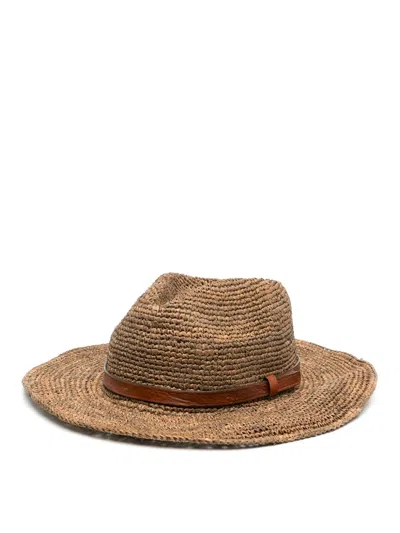 Ibeliv Safari Woven Straw Hat In Brown