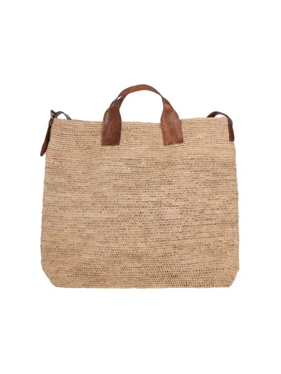 Ibeliv Flamingo Tote Bag In Beige