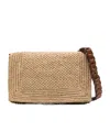Ibeliv Asa Raffia Cross Body Bag In Nude