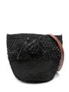 Ibeliv Haingo Raffia Bucket Bag In Black