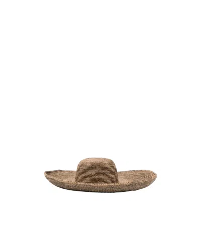 Ibeliv Izy Woven-raffia Sun Hat In Brown