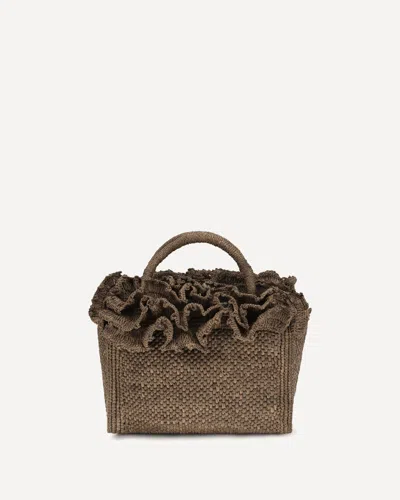 Ibeliv Laguna Ruffled Tote Bag In Brown
