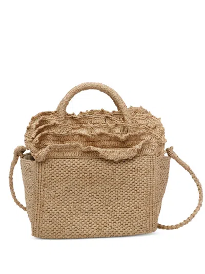 Ibeliv Laguna Ruffled-trims Tote Bag In White