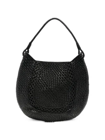 Ibeliv Lamia Woven Leather Tote Bag In Black