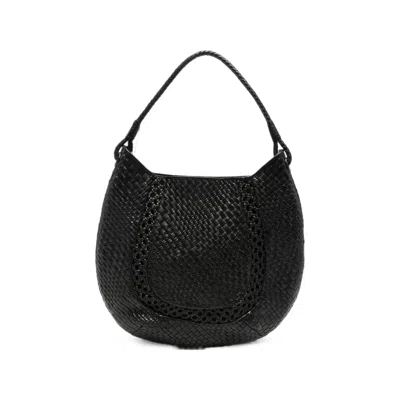 Ibeliv Lamia Woven Leather Tote Bag In Black
