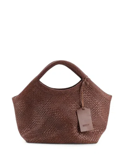 Ibeliv Large Pure Interwoven Shoulder Bag In Brown