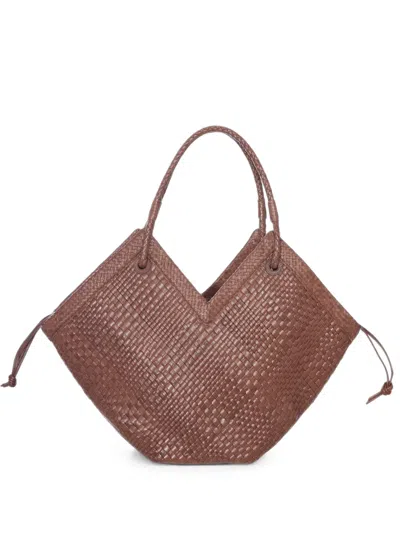 Ibeliv Large Trinity Woven-leather Tote Bag In Burgundy