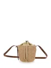 Ibeliv Maika Beige Bucket Bag With Top Closure With Drawstring In Raffia Woman In Beige