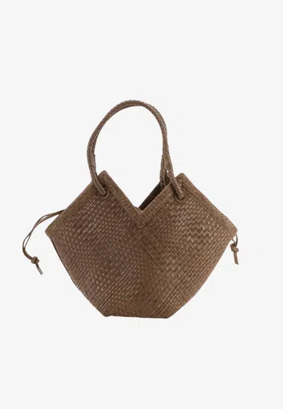 Ibeliv Medium Trinity Woven Leather Shoulder Bag In Brown