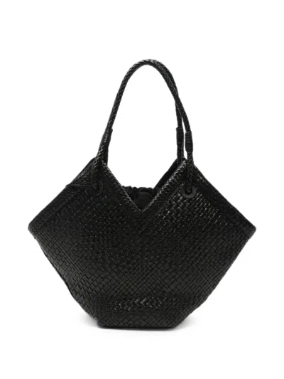 Ibeliv Medium Trinity Woven-leather Tote Bag In Black