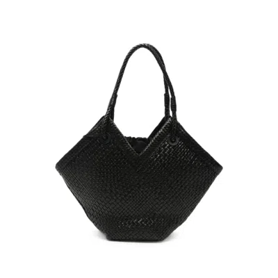 Ibeliv Medium Trinity Woven-leather Tote Bag In Black