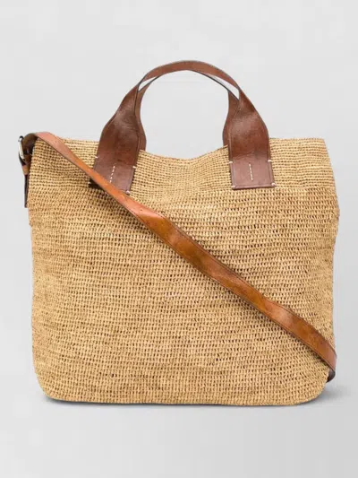 Ibeliv Mety Shoulder Bag Woven Texture Leather Handles