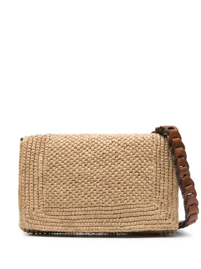 Ibeliv Hafa Raffia Shoulder Bag In Neutrals