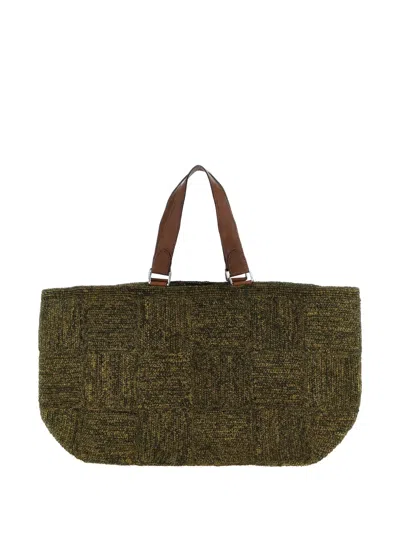 Ibeliv Miray Raffia Tote Bag In Green