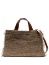 Ibeliv Onja Raffia Tote Handbag In Brown