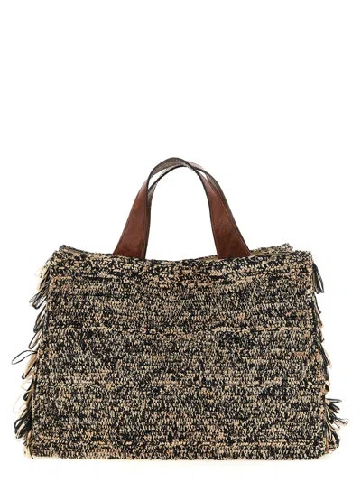 Ibeliv Onja Fringe-trimmed Tote Bag In Orange